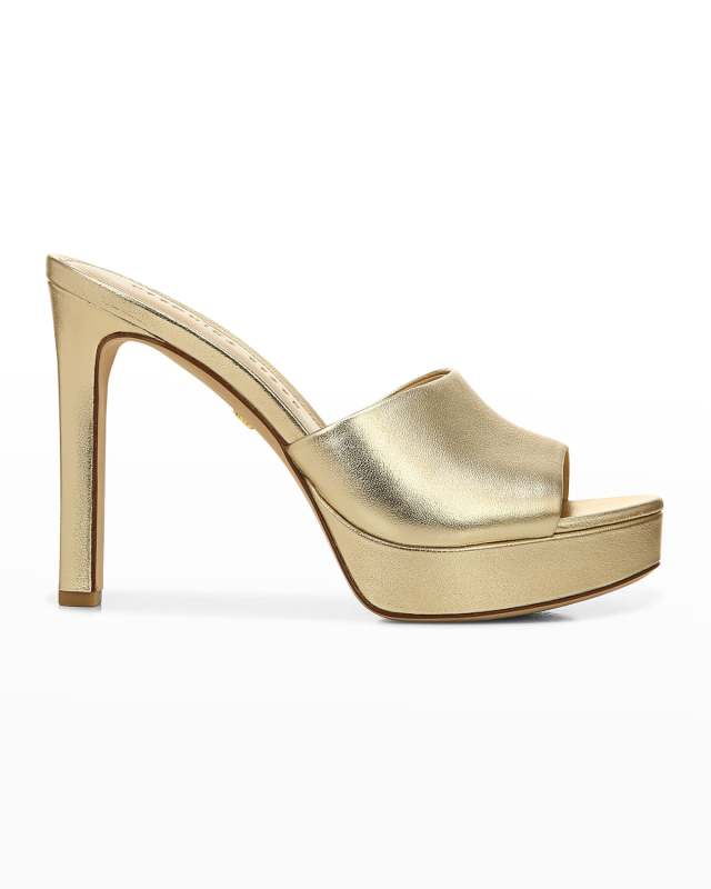 Dali Leather Slide Platform Sandals
